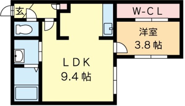 西１８丁目駅 徒歩9分 4階の物件間取画像